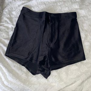High waisted American apparel satin shorts